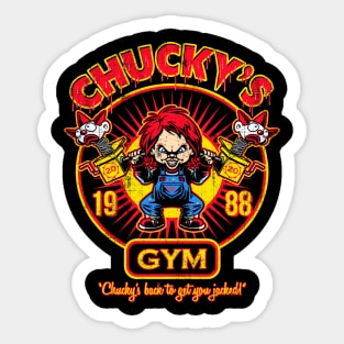 Chucky's Gym - Blood Red Sticker